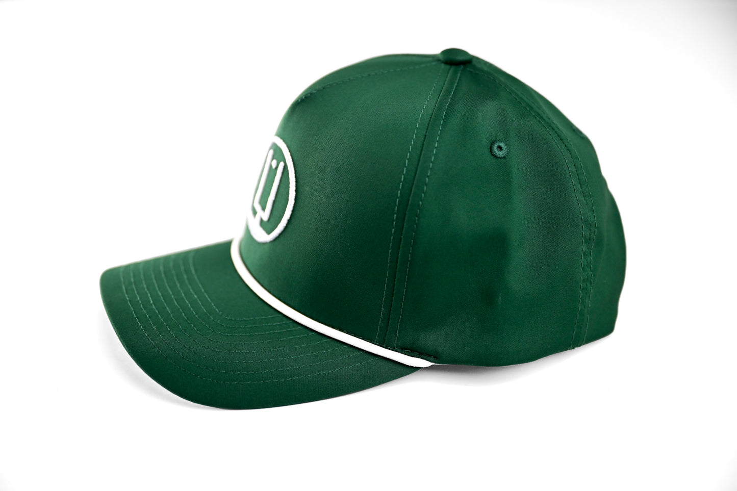 Dark Green and White Rope Hat