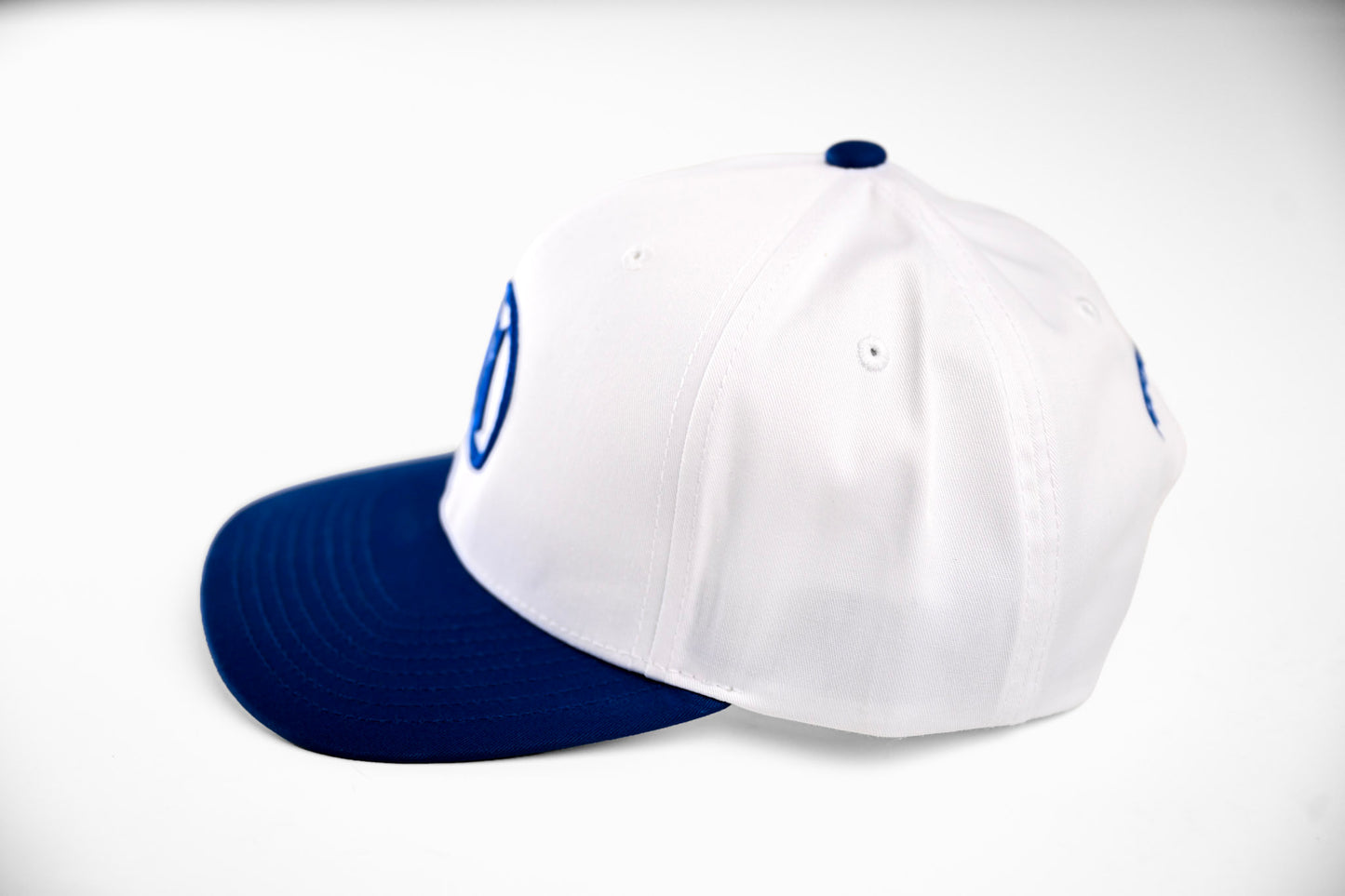 White and Royal Snapback Cap