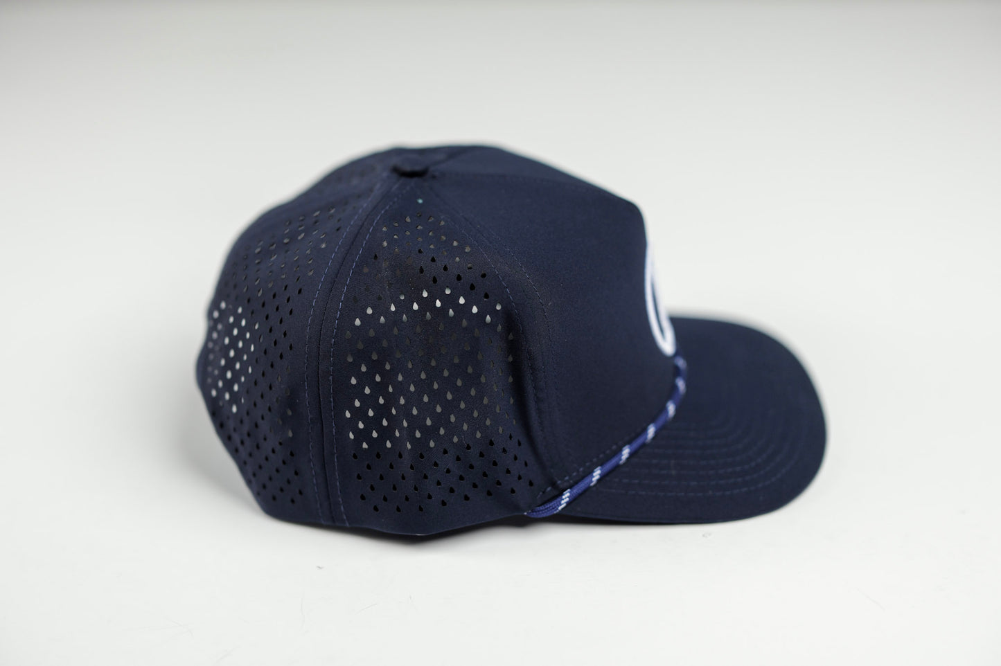 Navy and White Upright Rope Hat