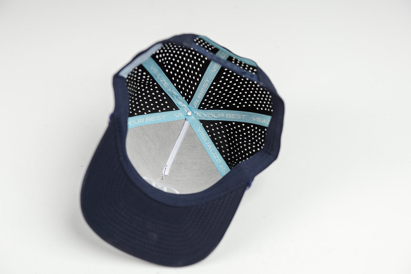 Navy and White Upright Rope Hat